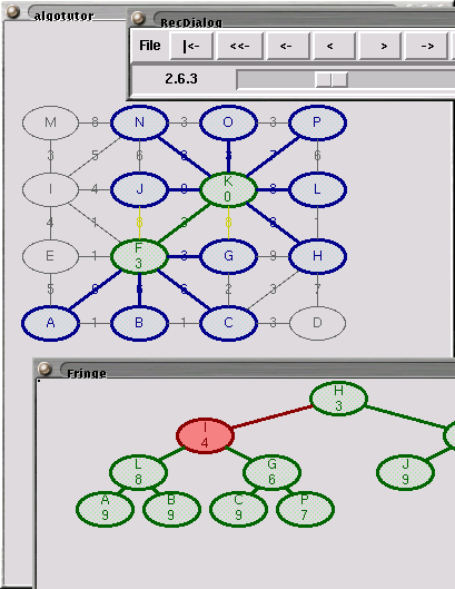Dijkstra's single-source
  shortest path algorithm on a randomly generated grid-like graph
